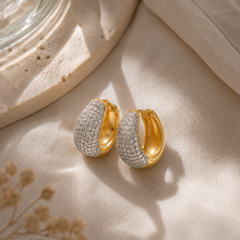 Load image into Gallery viewer, Dottie Hoop Earrings in Gold
