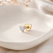 Load image into Gallery viewer, Hope Flat Back Stud Earring in Gold
