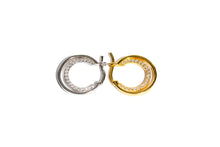 Load image into Gallery viewer, Onyx Hoop Earrings in Gold
