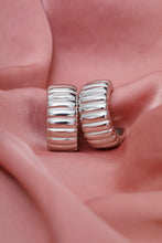 Load image into Gallery viewer, Bridget Hoop Earrings in Silver

