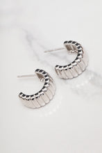 Load image into Gallery viewer, Bridget Hoop Earrings in Silver
