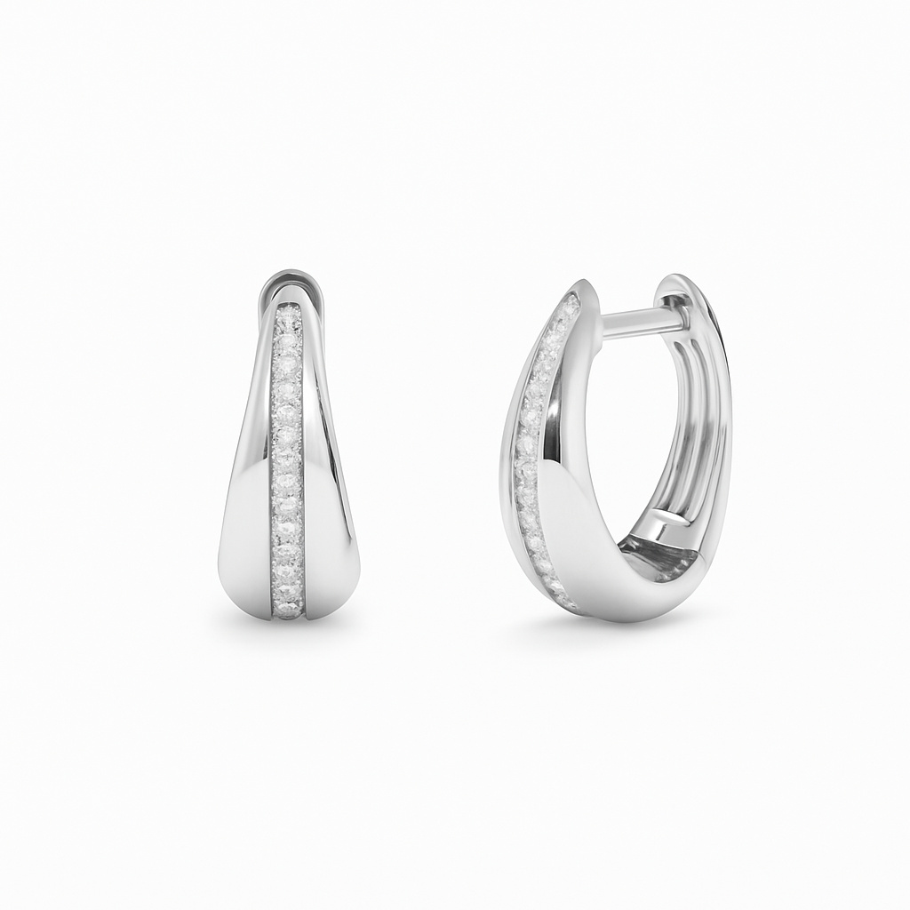 Primrose Huggie in Silver