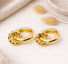 Load image into Gallery viewer, Montana Hoop Earrings in Silver
