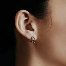 Load image into Gallery viewer, Talia Hoop Earrings in Silver
