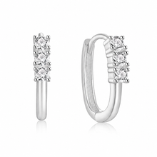 Load image into Gallery viewer, Verity Huggie in Silver
