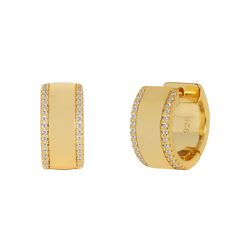 Yvonne Hoop Earrings in Gold