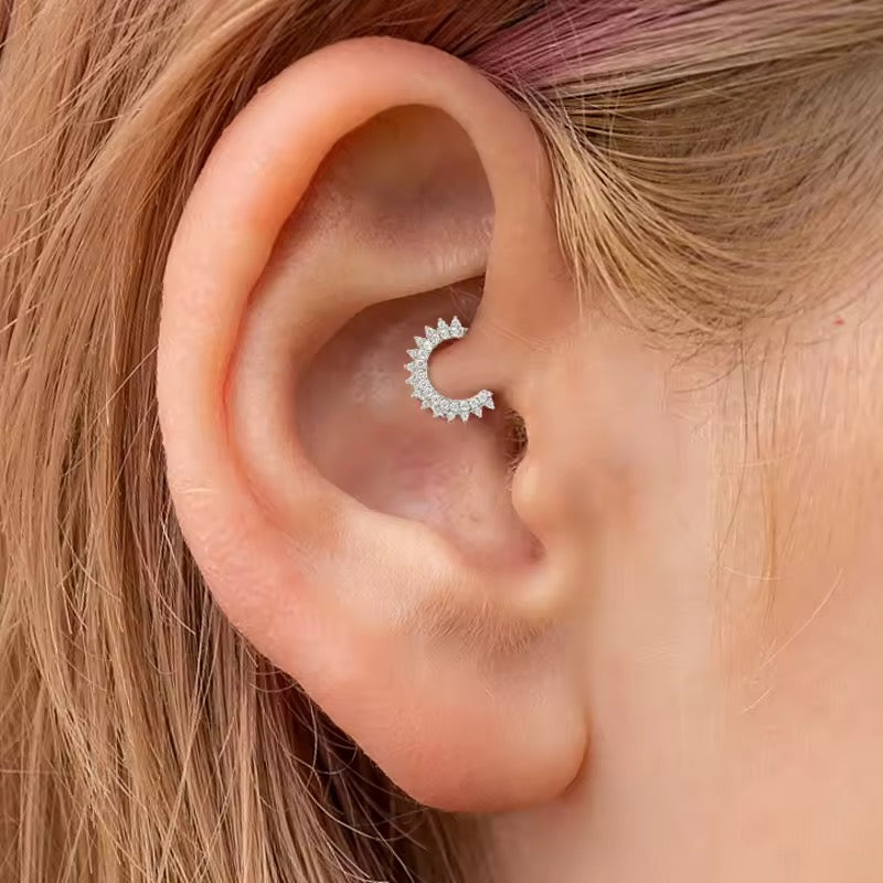 Zadie Daith Hoop in Silver