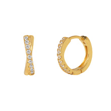 Load image into Gallery viewer, Zeina Huggie in Gold
