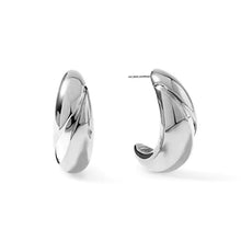Load image into Gallery viewer, Corinna Hoop Earrings in Silver
