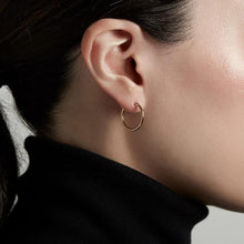 Load image into Gallery viewer, Angelina Hoop Earrings in Gold
