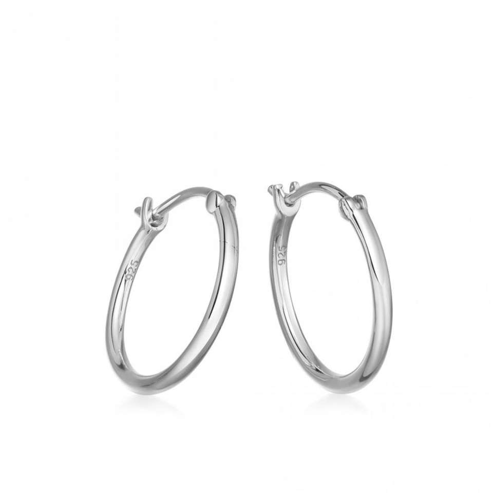Angelina Hoop Earrings in Silver