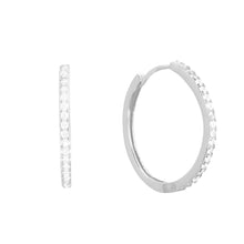 Load image into Gallery viewer, Bailey Hoop Earrings in Silver
