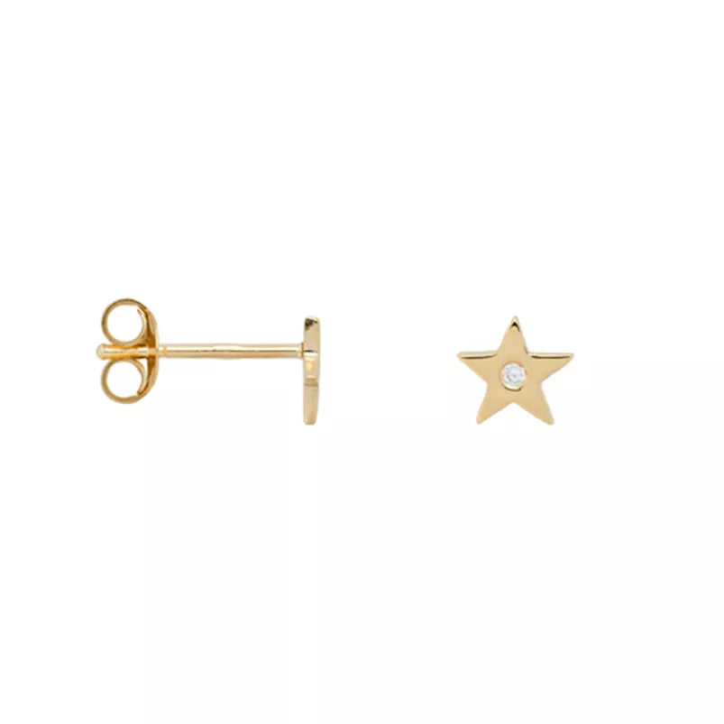 Coral Stud Earring in Gold