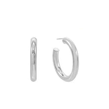 Load image into Gallery viewer, Iris Hoop Earring in Silver
