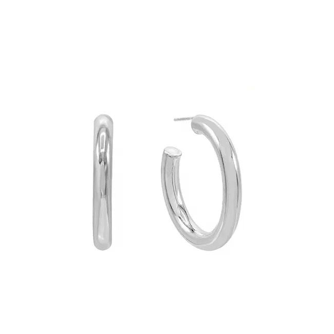 Iris Hoop Earring in Silver