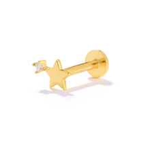 Load image into Gallery viewer, Jemima Flat Back Stud Earring in Gold
