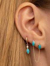 Load image into Gallery viewer, Jolie Chain Double Stud Earring in Gold
