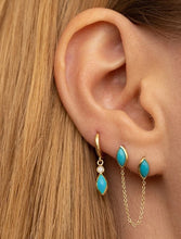 Load image into Gallery viewer, Jolie Chain Double Stud Earring in Silver
