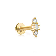 Load image into Gallery viewer, Monroe Flat Back Stud Earring in Gold
