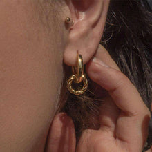 Load image into Gallery viewer, Montana Hoop Earrings in Gold
