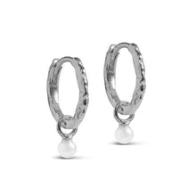 Load image into Gallery viewer, Pearla Huggie in Silver
