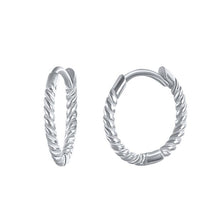 Load image into Gallery viewer, Raeya Huggie in Silver
