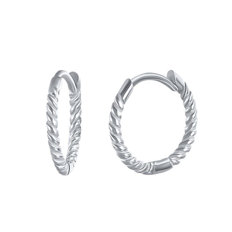 Raeya Huggie in Silver