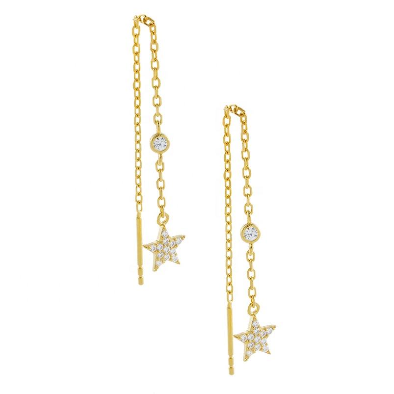 Skye Threader Earring in Gold