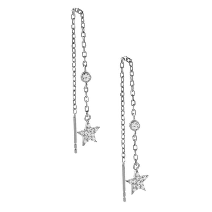Skye Threader Earring in Silver
