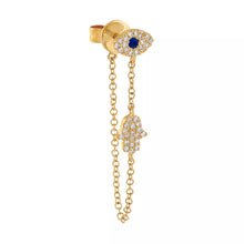 Load image into Gallery viewer, Talia Chain Stud Earring in Gold
