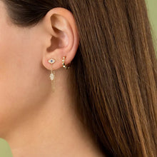 Load image into Gallery viewer, Talia Chain Stud Earring in Silver
