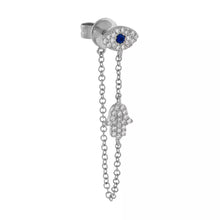 Load image into Gallery viewer, Talia Chain Stud Earring in Silver

