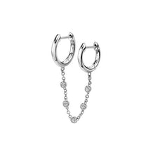 Load image into Gallery viewer, Taylor Chain Double Huggie in Silver
