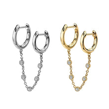 Load image into Gallery viewer, Taylor Chain Double Huggie in Gold
